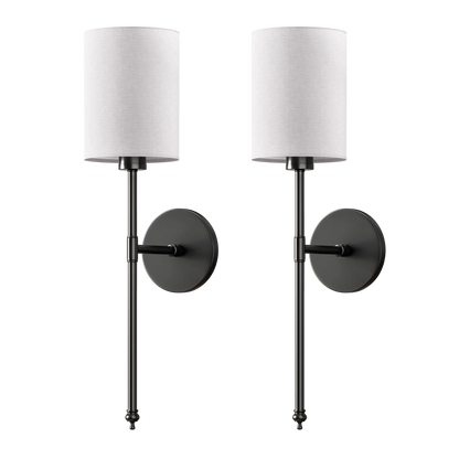 WIRELESS CYLINDRICAL WALL SCONCES (SET OF 2)