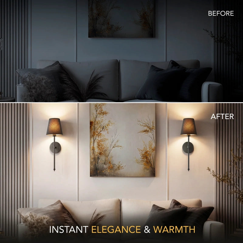 WIRELESS DARK WALL SCONCES (SET OF 2)