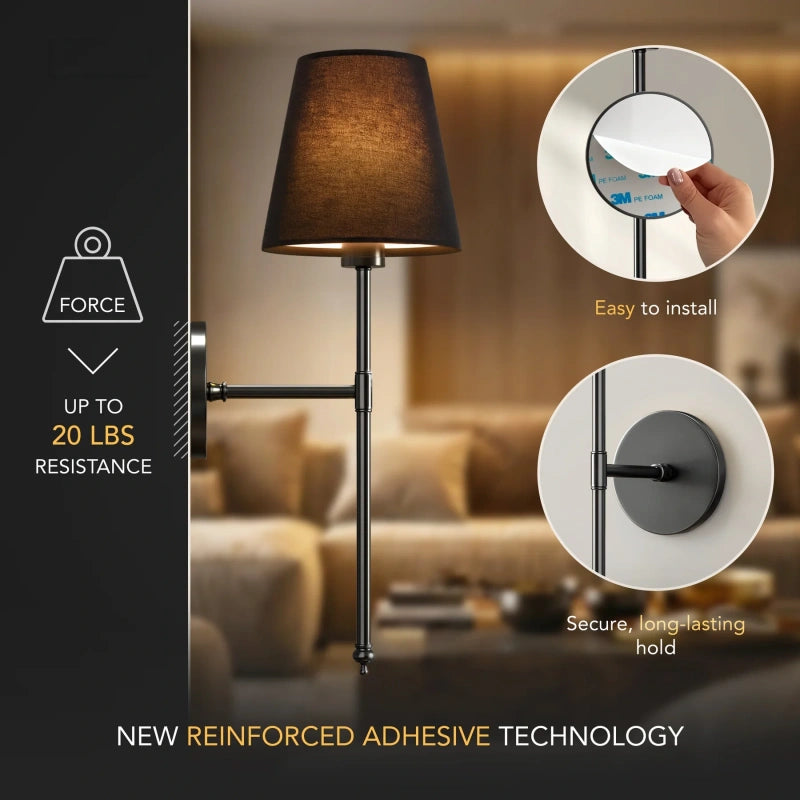 WIRELESS DARK WALL SCONCES (SET OF 2)