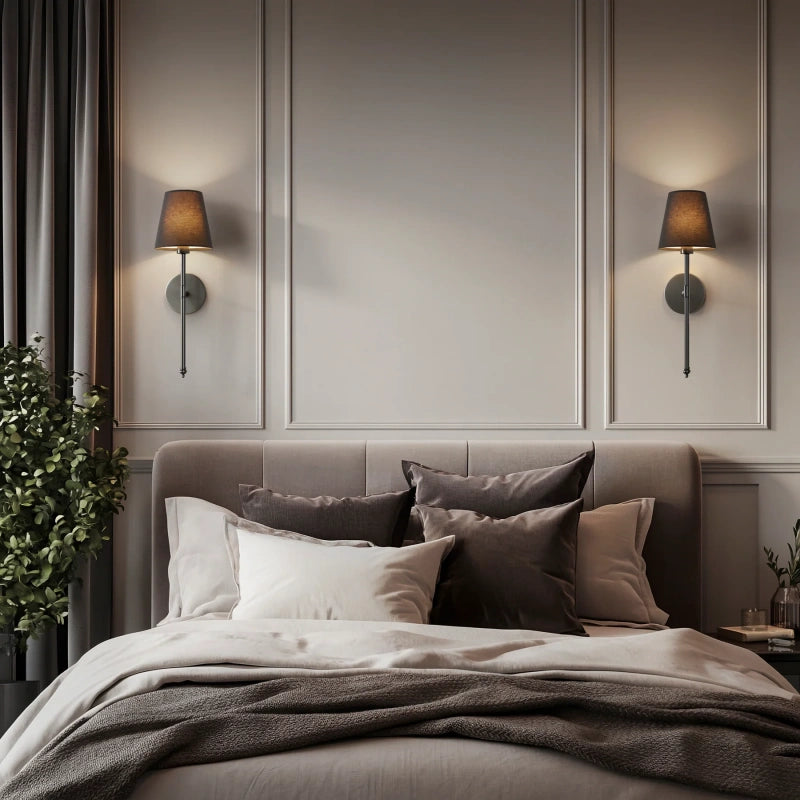 WIRELESS DARK WALL SCONCES (SET OF 2)