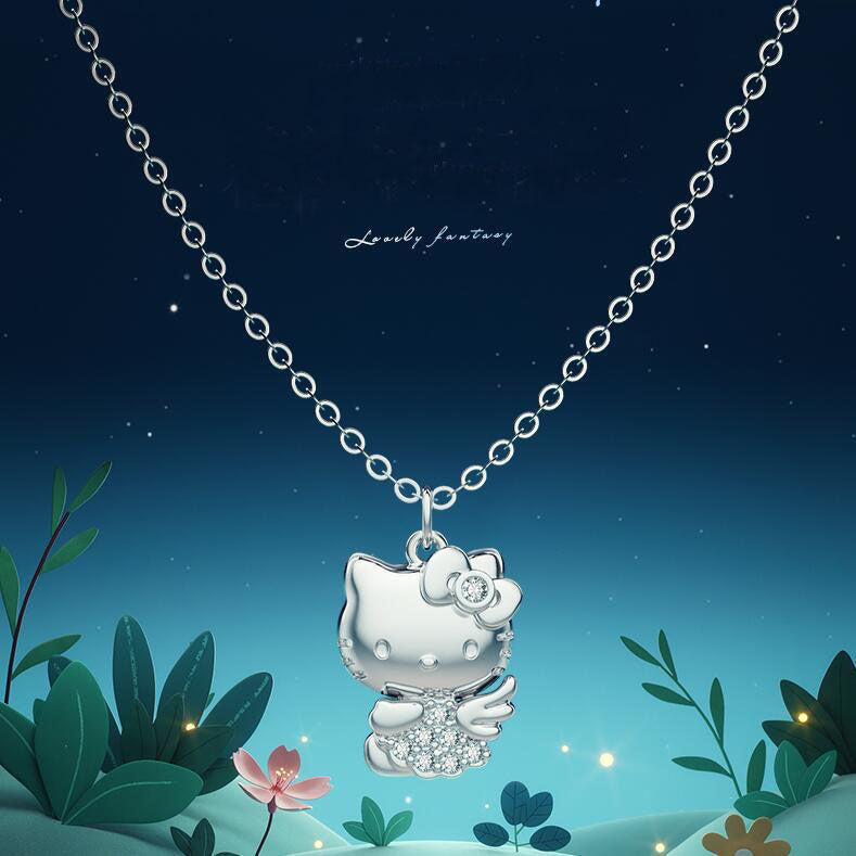 Necklace- HK Cinna Kuromi  Melody pretty gift