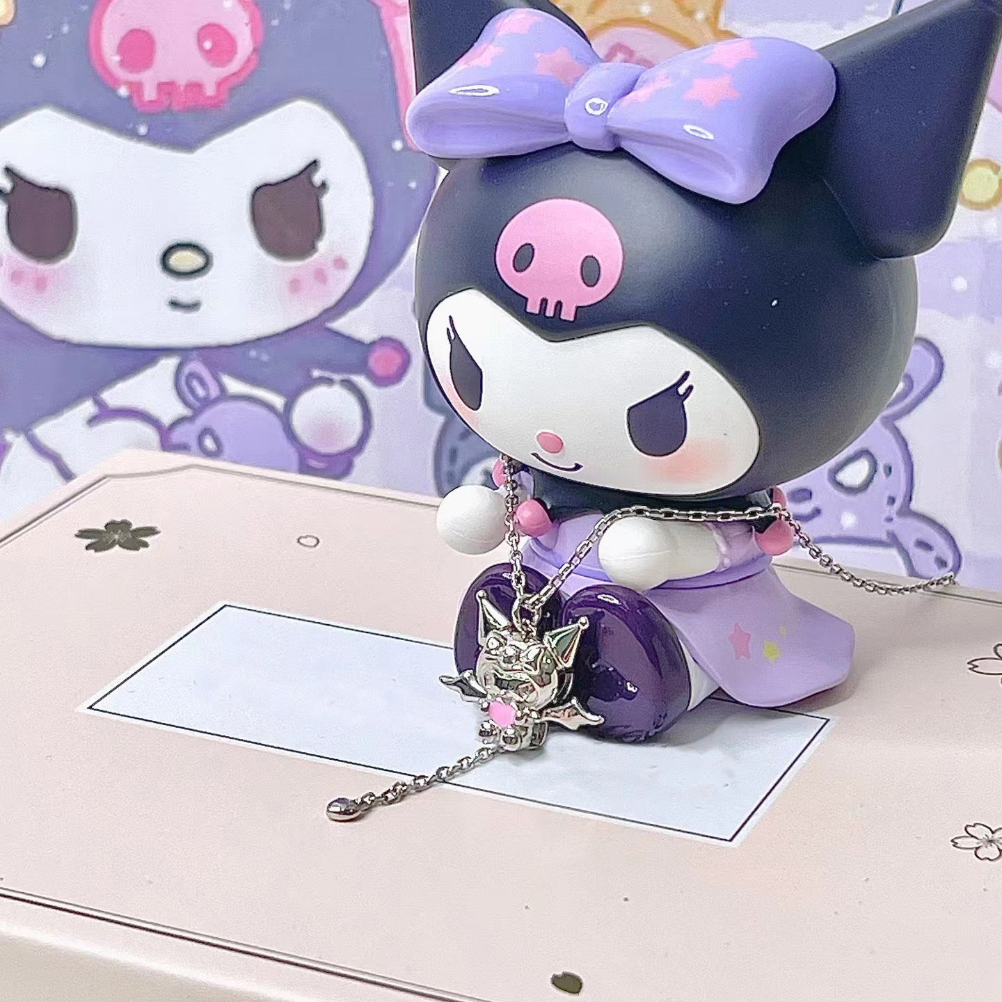 Necklace- HK Cinna Kuromi  Melody pretty gift